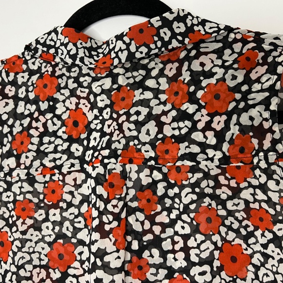 Banana Republic Poppy Flowers Floral Print Sleeveless Blouse Flowy Lightweight - Picture 11 of 11